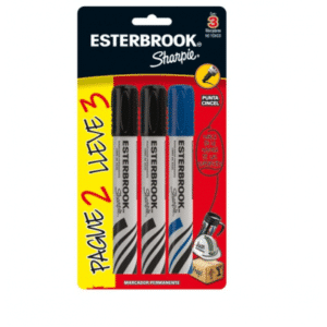 Marcador Permanente Esterbrook Sharpie 3 Piezas